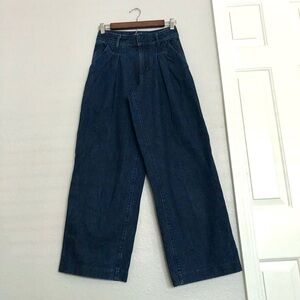 NWOT Banana Republic Navy High-Rise Wide Leg Jeans